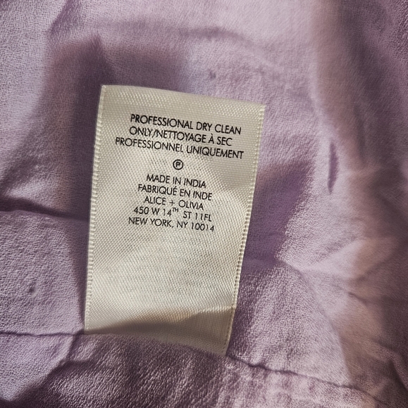 Alice + Olivia Karolina Tie Front Maxi Dress in Coastal Gardens Lavender Size 12 - Picture 15 of 15